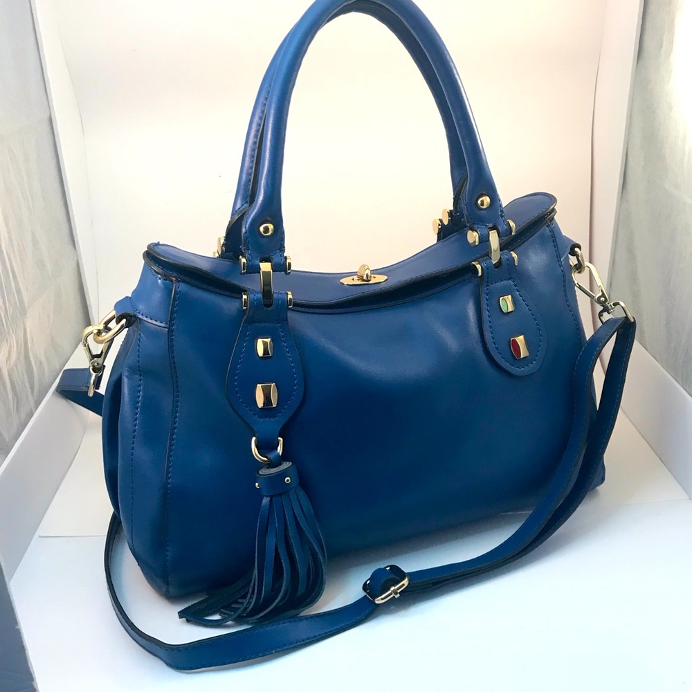 Danier Royal Blue Leather Bag